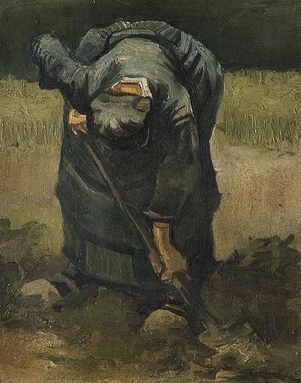 Vincent Van Gogh A Peasant Woman Digging oil painting picture
